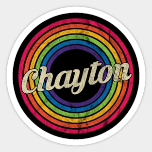 Chayton - Retro Rainbow Faded-Style Sticker